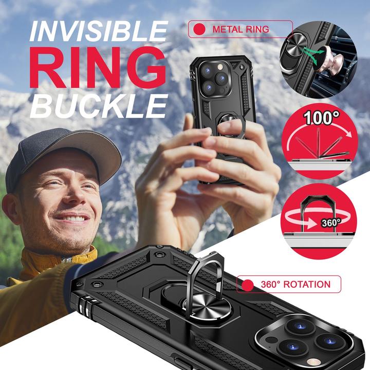 Immagine prodotto Nalia Coperchio ad anello antiurto in stile militare (Apple iPhone 14 Pro Max)