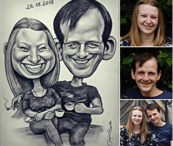 Immagine prodotto Caricature disegnate a mano