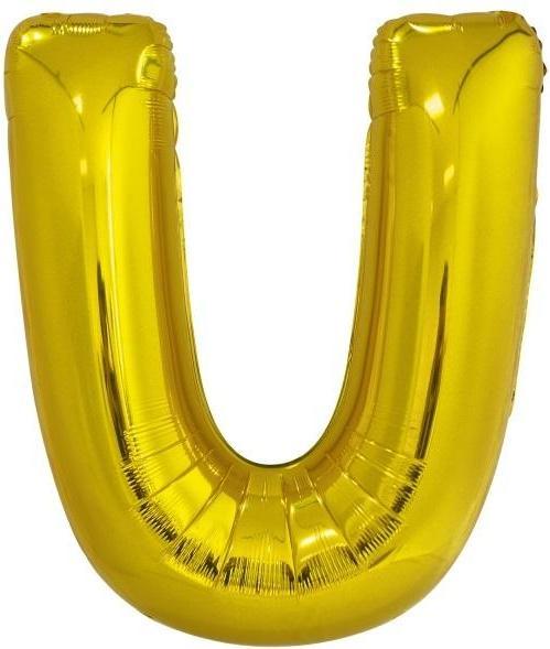 Actual product image Riethmüller Large Letter U Gold Foil Balloon N34 Packed (5 x)