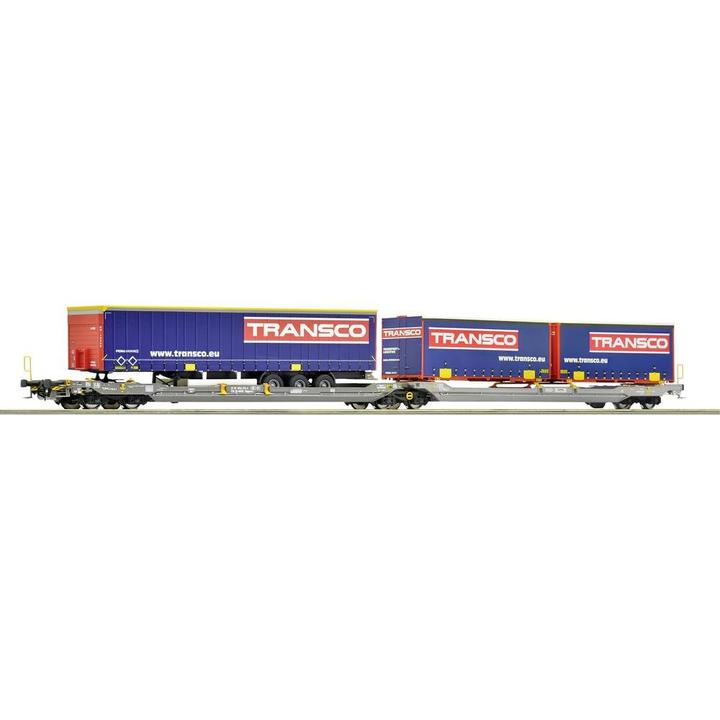 Roco 6600113 H0 Doppeltaschen-Gelenkwagen T3000e der Hupac (Spur H0)