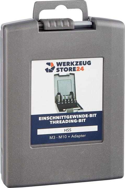 Produktbild Werkzeugstore24 Einschnittgewindebohrer Bit Set HSS M3-M10 7tlg.