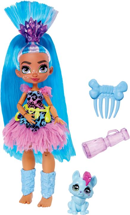 Image du produit Cave Club Tella, bewegliche, prähistorische Puppe mit Dinosaurier und Zubehör