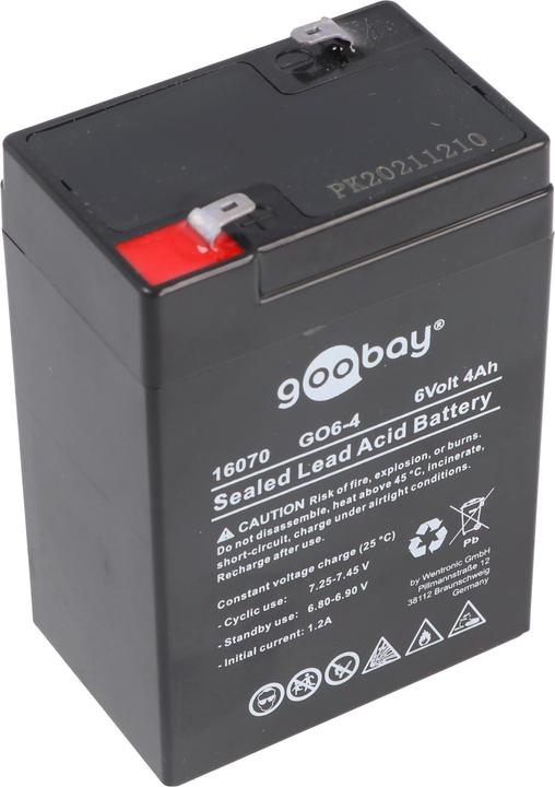 Image du produit Goobay Batterie GO6-4, BattG (6 V, 4 Ah)