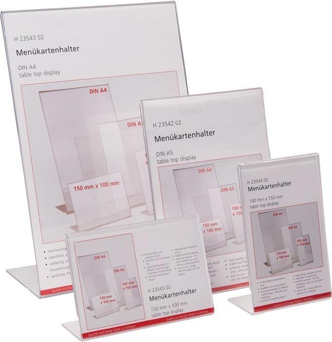 Produktbild Helit Tischaufsteller (A4, A5, 10 x 15 cm, 15 x 10 cm)