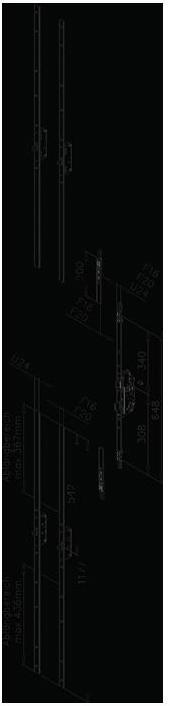 Produktbild Fuhr Renovierungsschloss Multisafe PZW 16/55/92/10 mm Flachstulp silber 648 mm Riegel