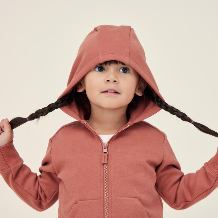 Actual product image Domyos Hooded jacket for babies/toddlers - terracotta (122)