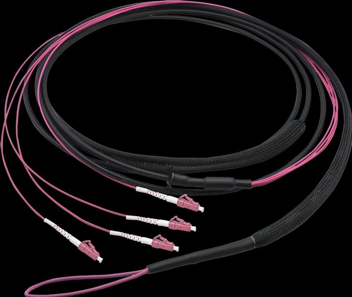 Actual product image LogiLink Fibre optic trunk cable U-DQ(ZN)BH, 4 fibres multimode OM4, LC/UPC - LC/UPC, 70 m (70 m)