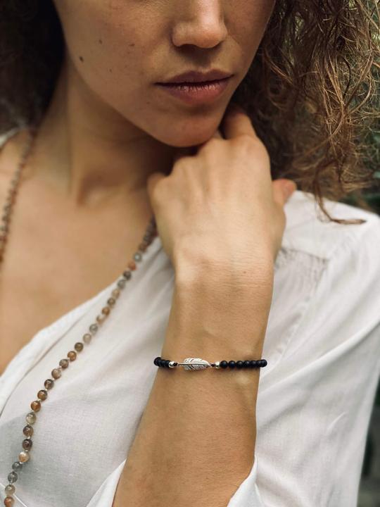 Balibay Federa (Onyx, Edelstein, 925 Sterling Silber)