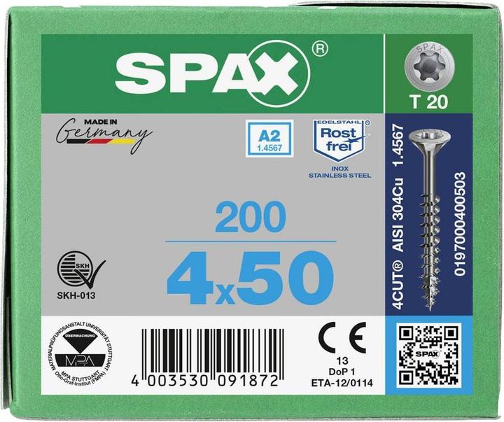 Actual product image Spax Chipboard screws A2 (200 Screws per piece)