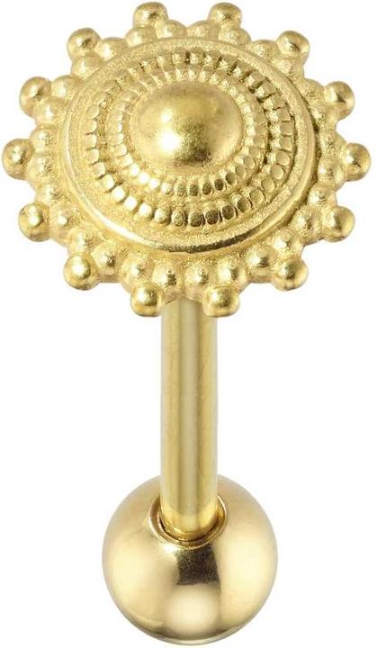 Bijouteria Zungenpiercing (PVD Beschichtung (goldfarbig), Chirurgenstahl 316L)
