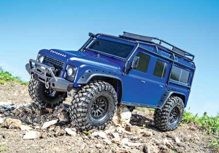 Immagine prodotto Traxxas TRX-4 LR Defender elettrico spazzolato Crawler 4WD 1:10 RTR blu (RTR pronto all'uso)