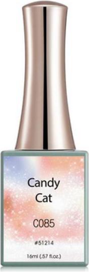 Canni Gellack Candy Cat C085 UV/LED (Rosa Glitzer-Schimmer, Gel-Effekt Nagellack)