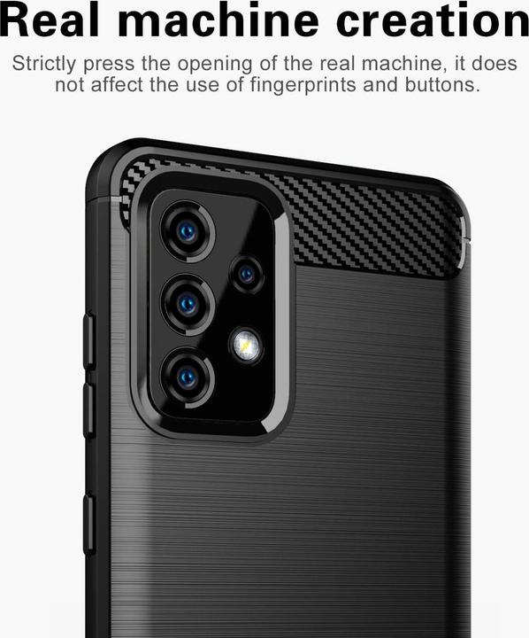Produktbild Cadorabo TPU Ultra Slim carbon edelstahl Kombi Cover (Samsung Galaxy A72 5G)