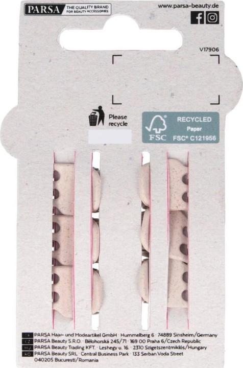 Produktbild Parsa Beauty PARSA Nature Love Haarklammer, rosa Klein, 6 Stk., aus Weizenstroh (6 Stk.)