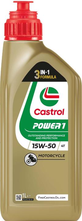 Produktbild Castrol Motorenöl Power 1 4T 15W-50, 1 l, Fahrzeugtyp (1 l, SAE 15W-50)