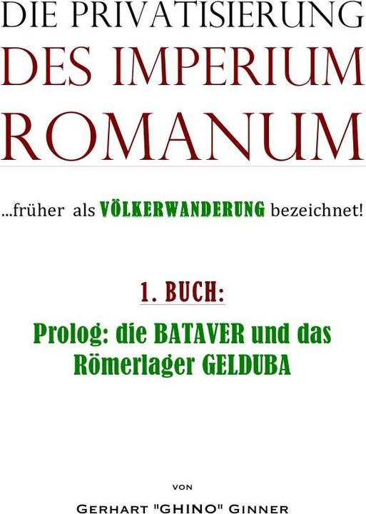 Produktbild Die Privatisierung des Imperium Romanum (Gerhart Ginner, 2017)