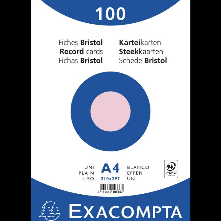 Produktbild Exacompta Karteikarten (210 x 297 mm, 205 g/m², 100 x)