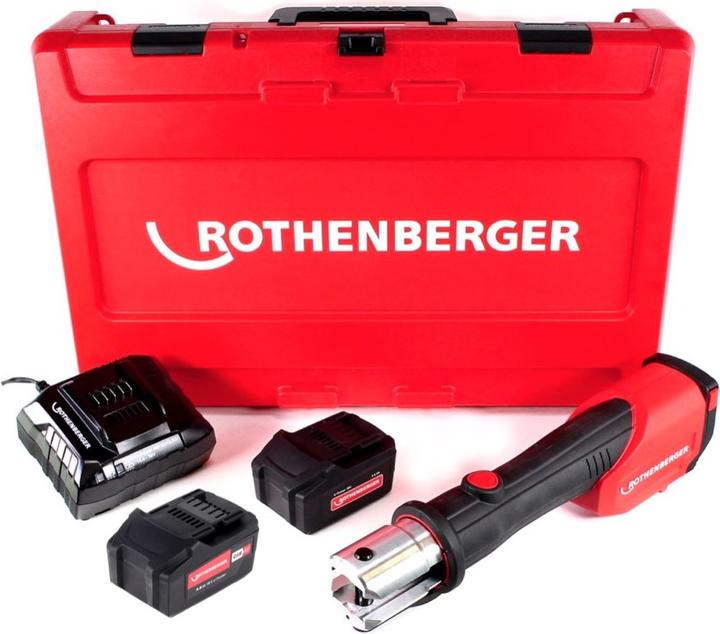 Actual product image Rothenberger ROMAX 4000 Basic Set Electro-hydraulic Press machine 18 V Li-Ion + 2x Batteries 4.0 Ah