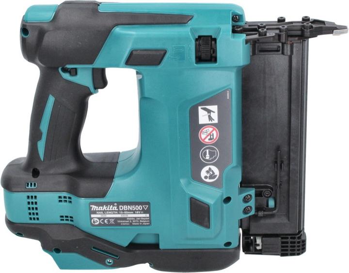 Productafbeelding Makita DBN 500 ZJ Accu-opsteekspijkermachine 18 V 15-50 mm + Makpac + opsteeknagels J-Box 8000 stuks -...