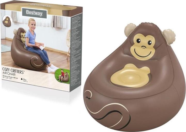 Bestway Inflatable Armchair Monkey 72 x 72 x 64 cm 75116
