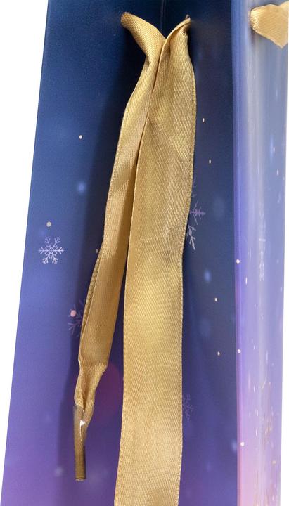 Produktbild Idena Flaschentasche Weihnachten lila 12x9x36cm (Geschenktüte)