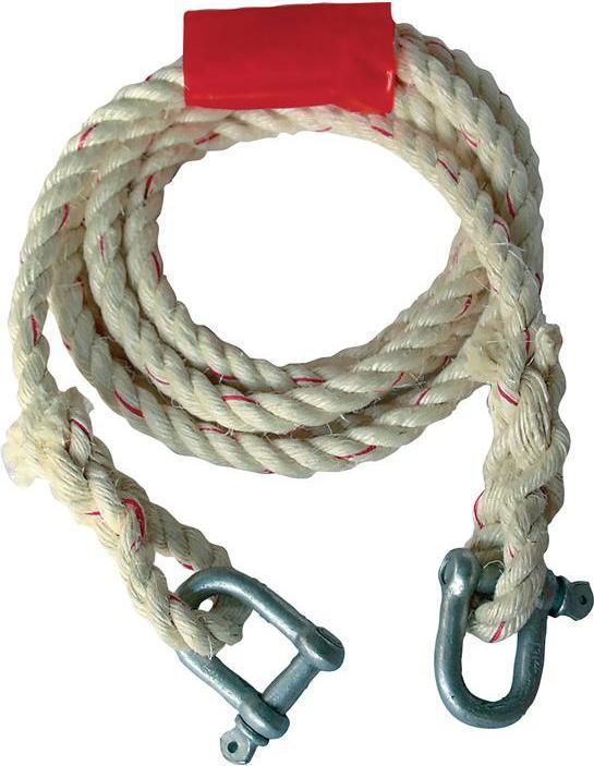 Produktbild HP Autozubehör Auto-Abschleppseil 2500 kg Sisal Schäkel/Schäkel Länge 400 cm Ø 16 mm