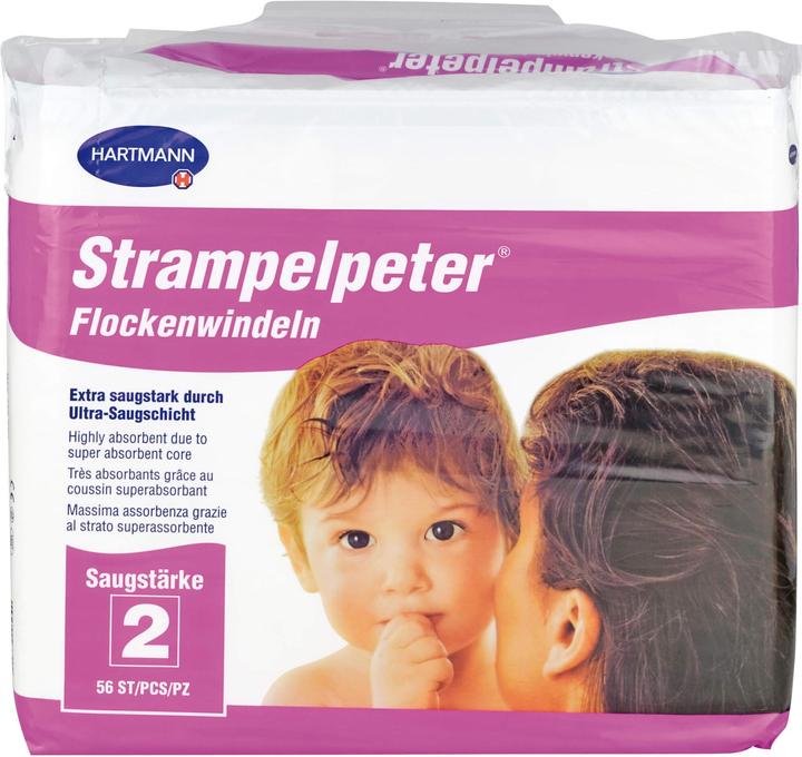 Produktbild IVF Hartmann Flockenwindeln Saugstärke 2 (Gr. 2, Tragepack, 56 Stück)