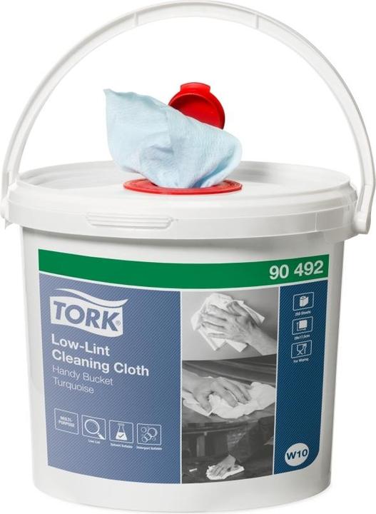 Produktbild Tork Fusselarme Reinigungstücher im W10 Spendereimer, 1-lagig 190492 Anzahl: 80 (800 Stk.)