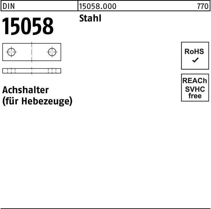 Produktbild Achshalter DIN 15058 20 x 5 Stahl