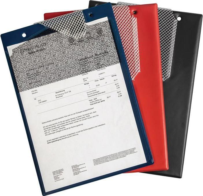 Produktbild Eichner Auftragstasche m.Klettverschluss, Kordel u. 2 Fächer DIN A4 rot (A4)