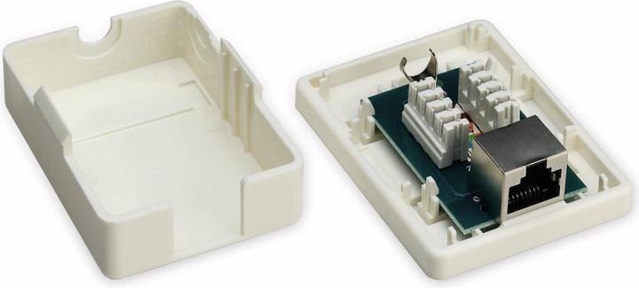 Actual product image Goobay 1-port RJ45 junction box, CAT 6, STP (Cable Accessories)