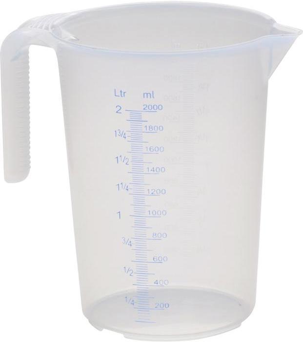 Produktbild Hünersdorff Messkanne 2000 ml Polypropylen transparent D151xH206mm Griff offen (2000 ml)