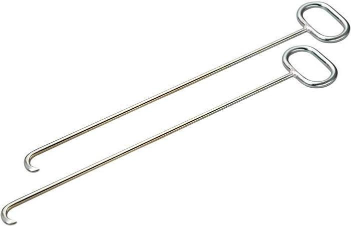 Actual product image Härke Manhole cover lifter length 800 mm with pointed U-hook galvanised