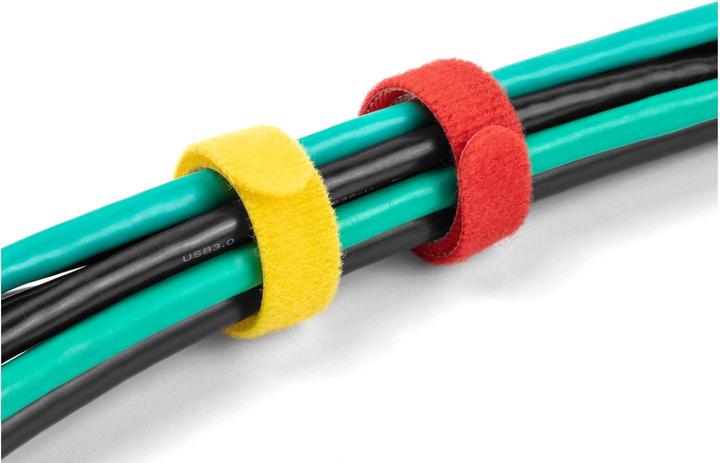 Produktbild Delock Klett-Kabelbinder L 150 x B 12 mm farbig Set 10 Stück (Klettkabelbinder, 150 mm, 10 Stk.)