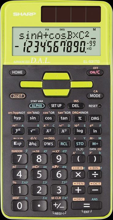 Image du produit Sharp EL-531TG-GR (Cellules solaires, Piles)