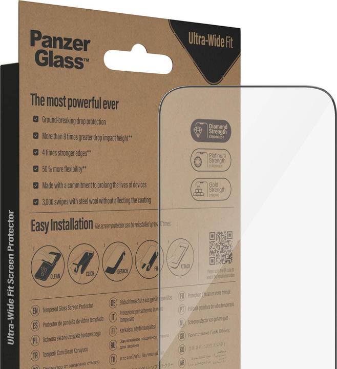 Actual product image PanzerGlass Ultra-Wide Fit (1 Piece, Apple iPhone 14 Pro)