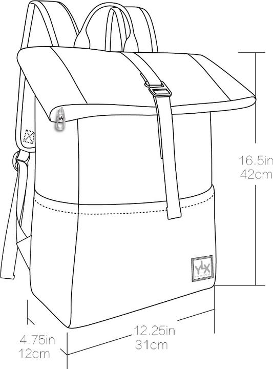 Image du produit YLX Sac à dos Courier Sac à dos pour ordinateur portable École de commerce fabriqué à partir de