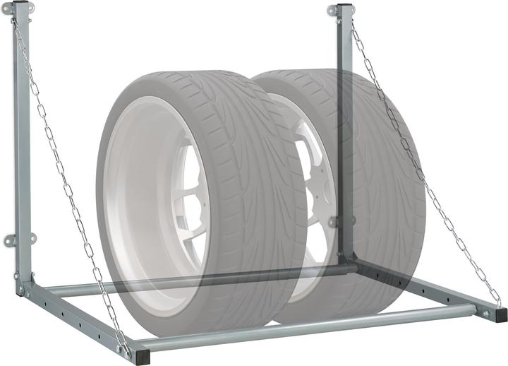 Actual product image Relaxdays Wall-mounted tyre rack