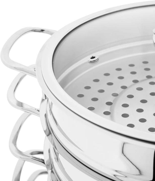 Produktbild BEM 6-tlg Set Dampfkocher (28 cm, Dampfkochtopf, Edelstahl)