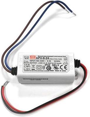 MeanWell SWITCHING POWER SUPPLY - SINGLE OUTPUT - 8 W - 24 V