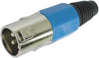 Actual product image Velleman 3p Male Xlr Plug - Nickel - Blue