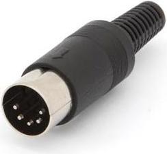 Actual product image Velleman Male 5p Din Plug Black