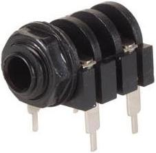 Actual product image Velleman 6.35 mm FEMALE JACK CONNECTOR - CLOSED CIRCUIT - MONO