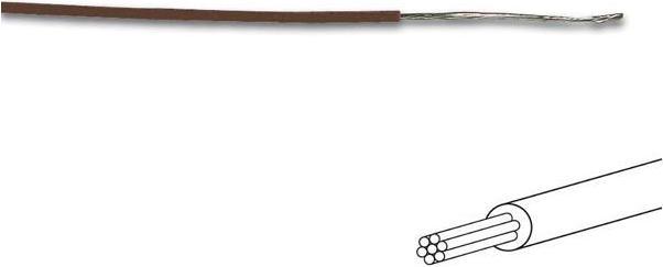 Cables HOOK-UP WIRE - ø 1.4 mm - 0.2 mm² - MULTICORE - BROWN