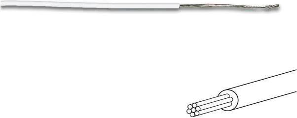 Cables HOOK-UP WIRE - ø 1.4 mm - 0.2 mm² - MULTICORE - WHITE