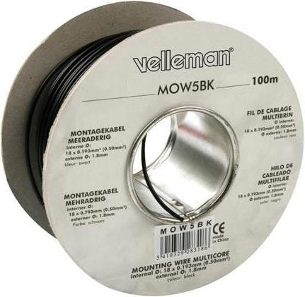 Image du produit Cables FIL DE CABLAGE 0.50mm² - NOIR - MULTIBRIN