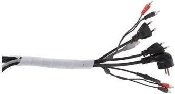 Image du produit Velleman GAINE CACHE-FILS SPIRALEE 10m / Ø15mm (BLANC TRANSPARENT) (1 x)