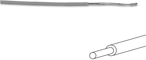 Cables HOOK-UP WIRE - ø 1.4 mm - 0.2 mm² - FULL CORE - GREY