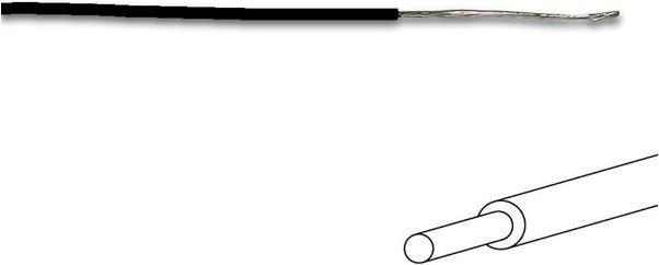 Cables HOOK-UP WIRE - ø 1.4 mm - 0.2 mm² - FULL CORE - BLACK