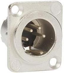 Neutrik - 4-Poliger Chassisstecker, Silber Beschichtete Kontakte, D-Metallgehäuse